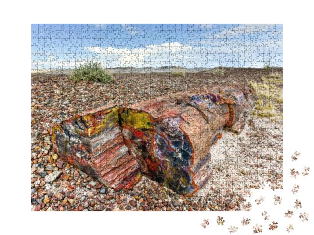 The Crystal Forest in the Petrified Forest National Park... Jigsaw Puzzle with 1000 pieces