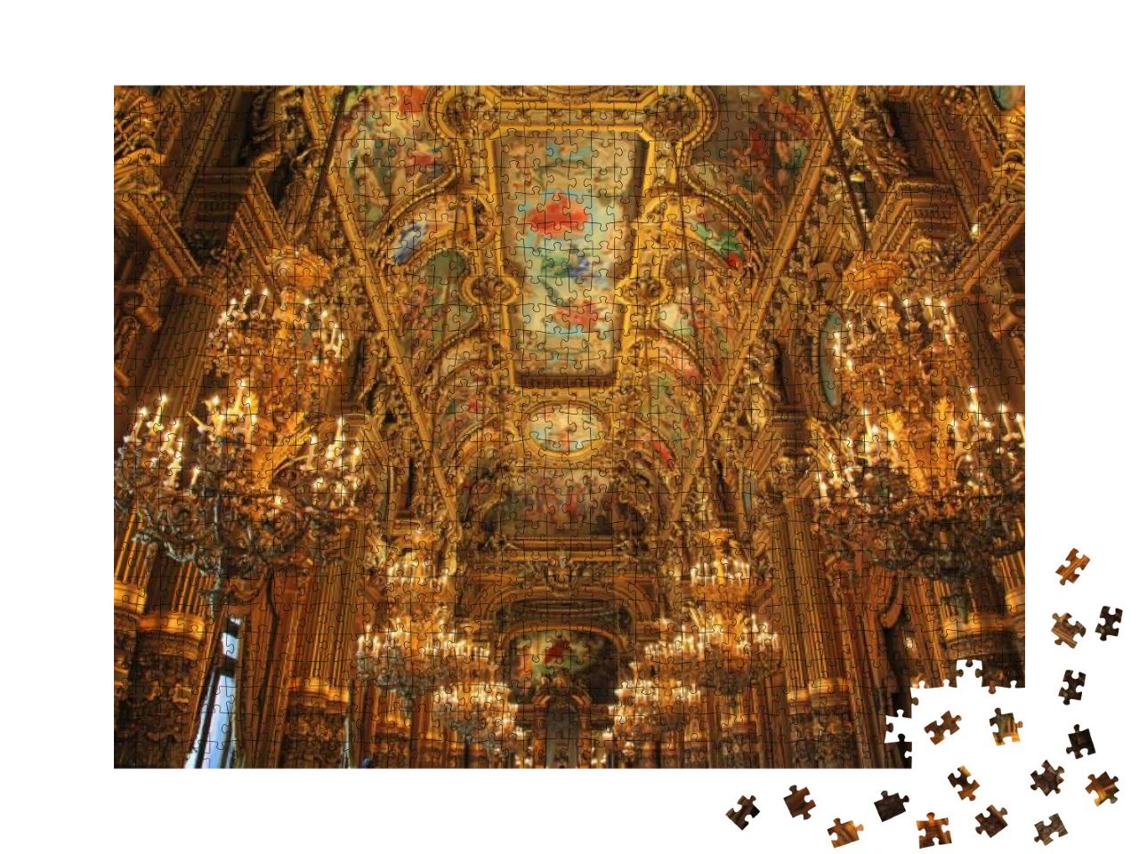 Opera Garnier in France Paris Tourist Destination... Jigsaw Puzzle with 1000 pieces