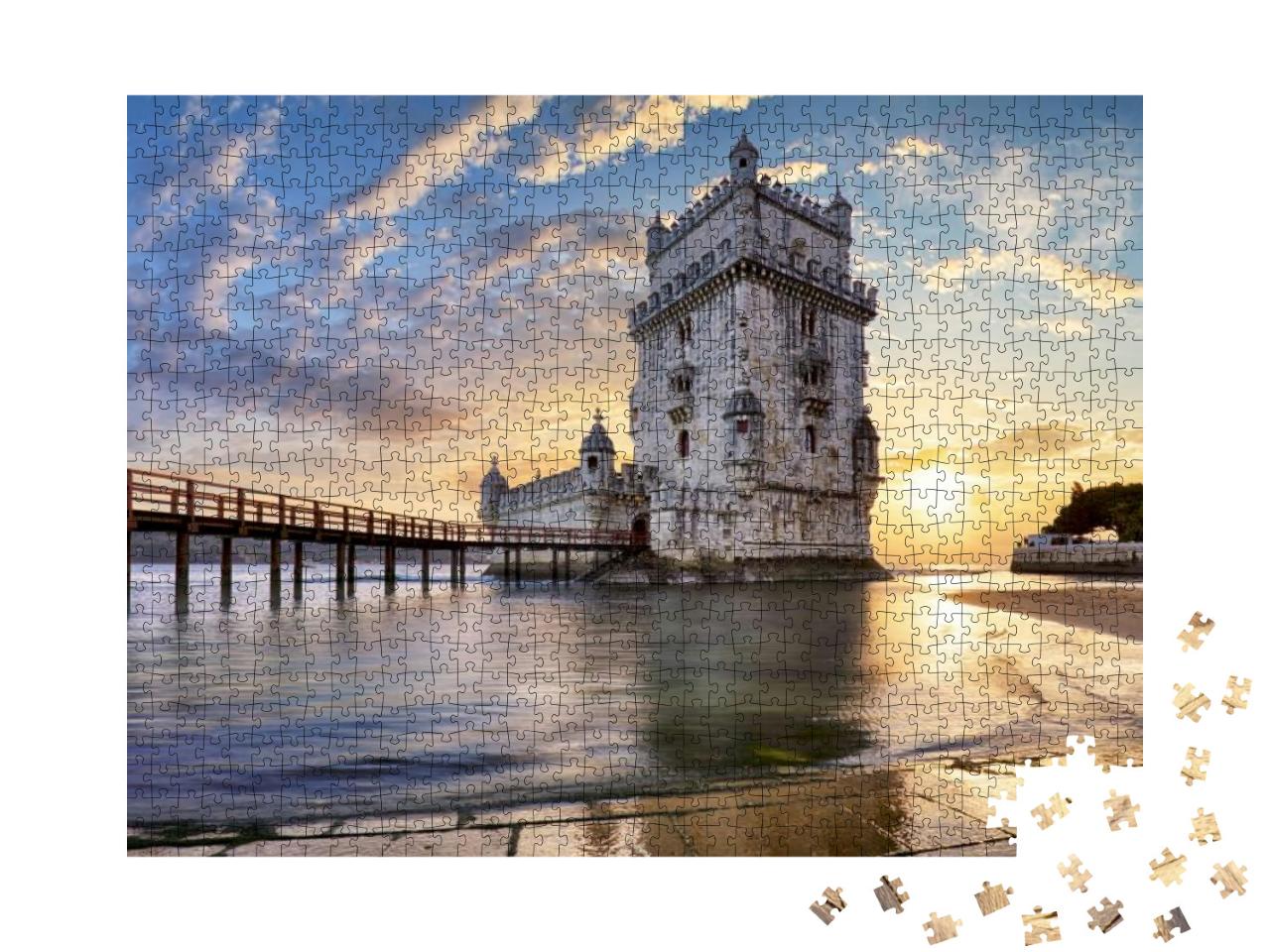 Lisbon, Belem Tower - Tagus River, Portugal... Jigsaw Puzzle with 1000 pieces