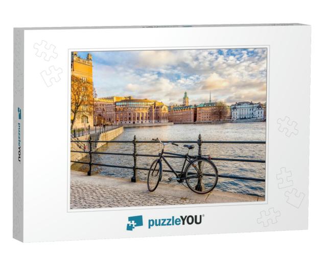 View of the Parliament Building Riksdagshuset from the Em... Jigsaw Puzzle
