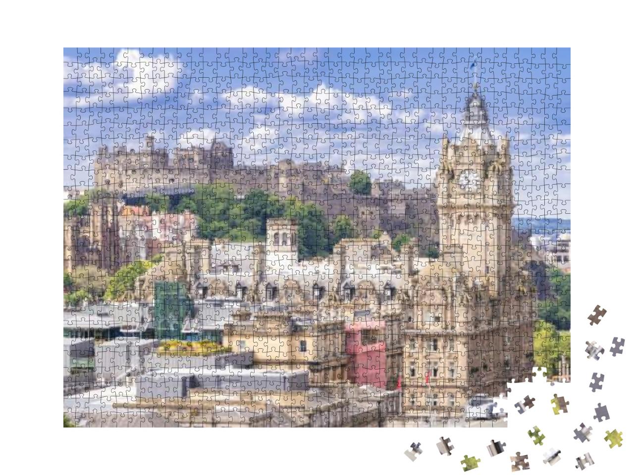 Edinburgh Castle with Cityscape from Calton Hill, Edinbur... Jigsaw Puzzle with 1000 pieces