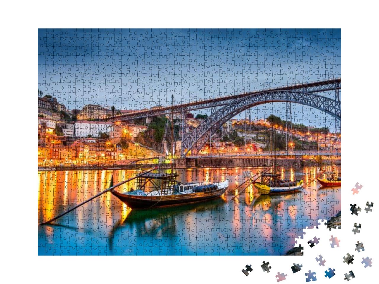 Porto, Portugal Old Town Skyline on the Douro River with... Jigsaw Puzzle with 1000 pieces