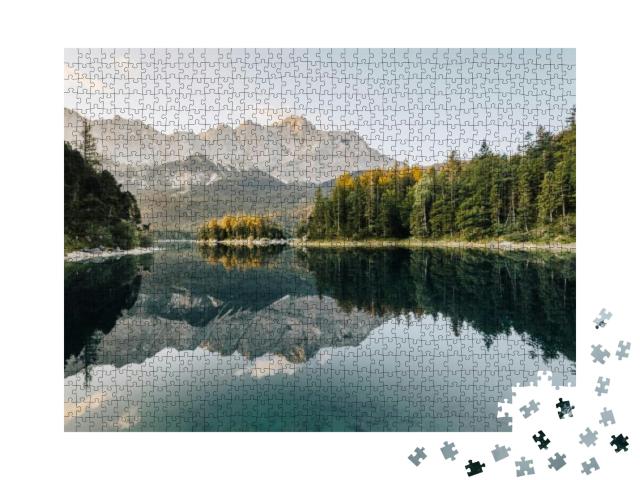 Eibsee Lake Near Grainau, Bayern, Germany... Jigsaw Puzzle with 1000 pieces