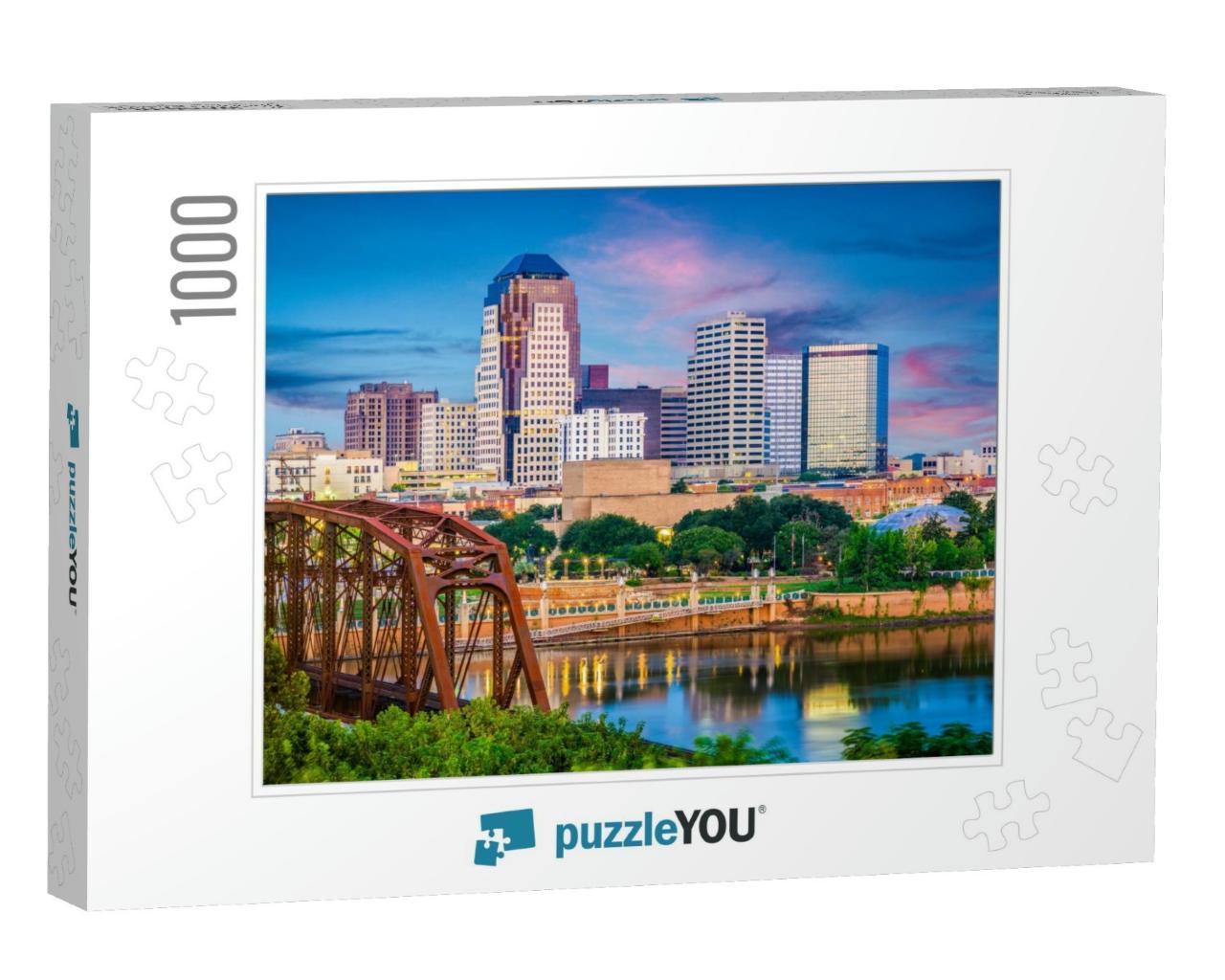 Shreveport, Louisiana, USA Skyline Over the Red River At D... Jigsaw Puzzle with 1000 pieces