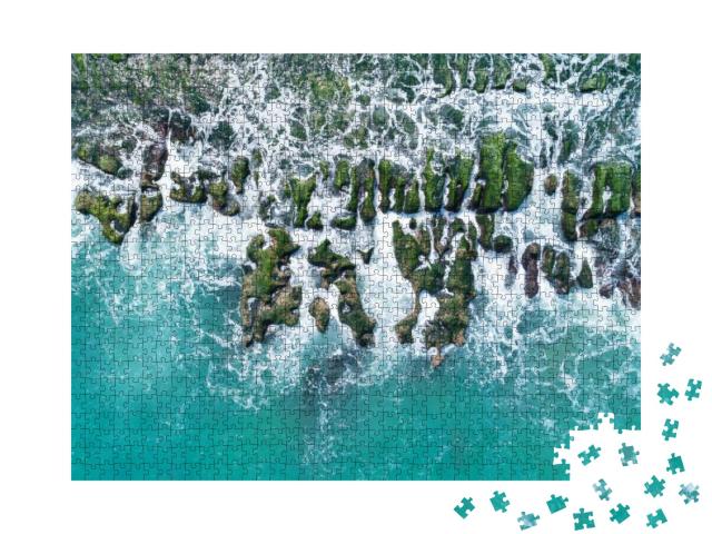 Laomei Green Reef Aerial View - Taiwan North Coast Season... Jigsaw Puzzle with 1000 pieces