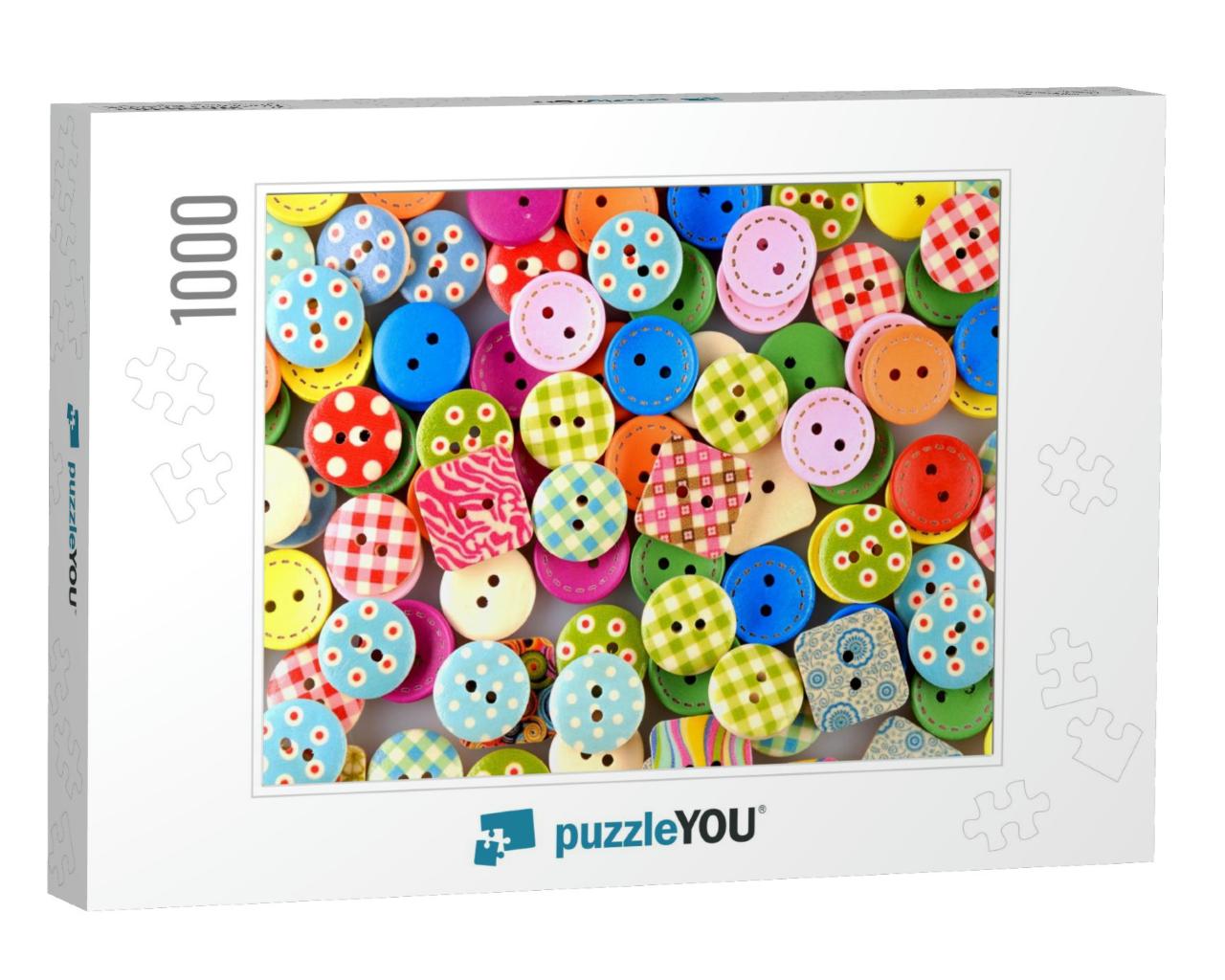 Sewing Buttons Background... Jigsaw Puzzle with 1000 pieces