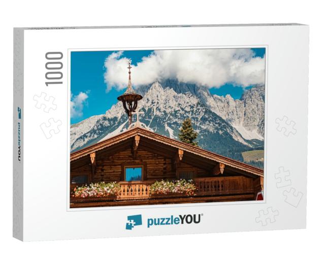 Beautiful Alpine Summer View At Ellmau, Wilder Kaiser, Ty... Jigsaw Puzzle with 1000 pieces
