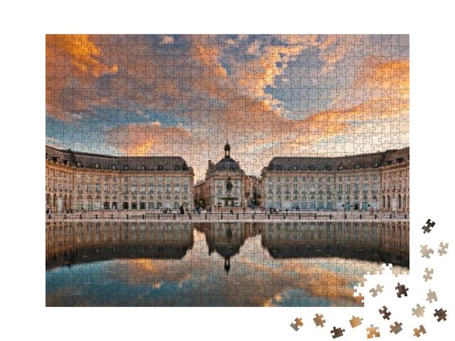 Place De La Bourse in Bordeaux, France... Jigsaw Puzzle with 1000 pieces