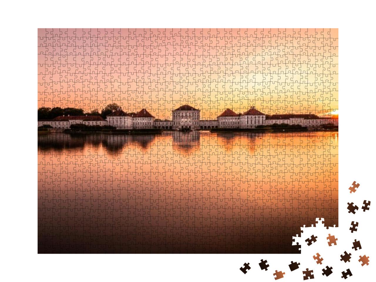 Nymphenburg Palace Sunset... Jigsaw Puzzle with 1000 pieces