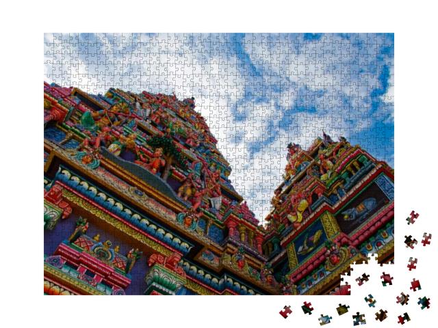 An Ancient Hindu Temple in Mauritius Island. Mauritius, a... Jigsaw Puzzle with 1000 pieces