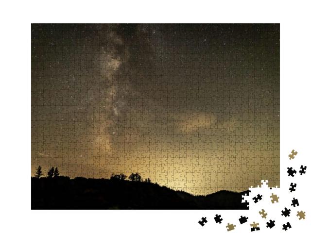 The Milky Way from a Dark Sky Location At Gunnison Nation... Jigsaw Puzzle with 1000 pieces