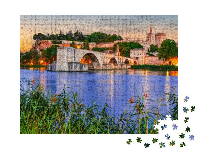 Avignon, France - Pont Saint-Benezet Famous on the Rhone... Jigsaw Puzzle with 1000 pieces