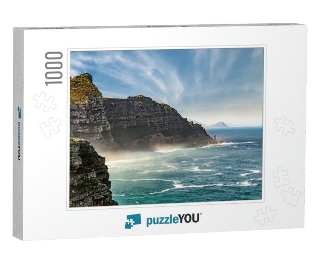 Cape Point View from Cape of Good Hope with Dramatic Clou... Jigsaw Puzzle with 1000 pieces