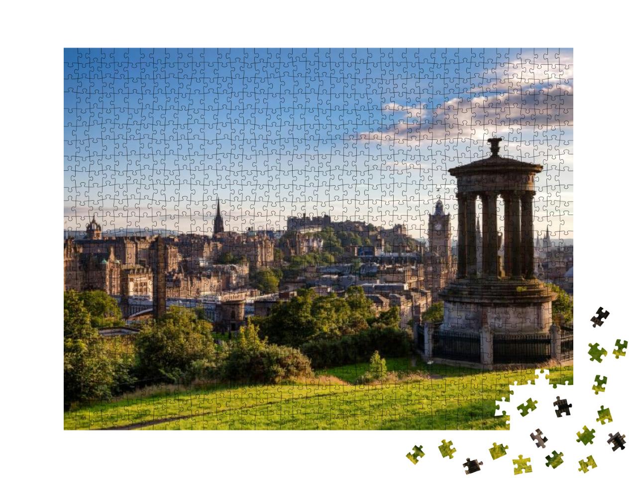 Edinburgh Skyline as Viewed from the Calton Hill with the... Jigsaw Puzzle with 1000 pieces