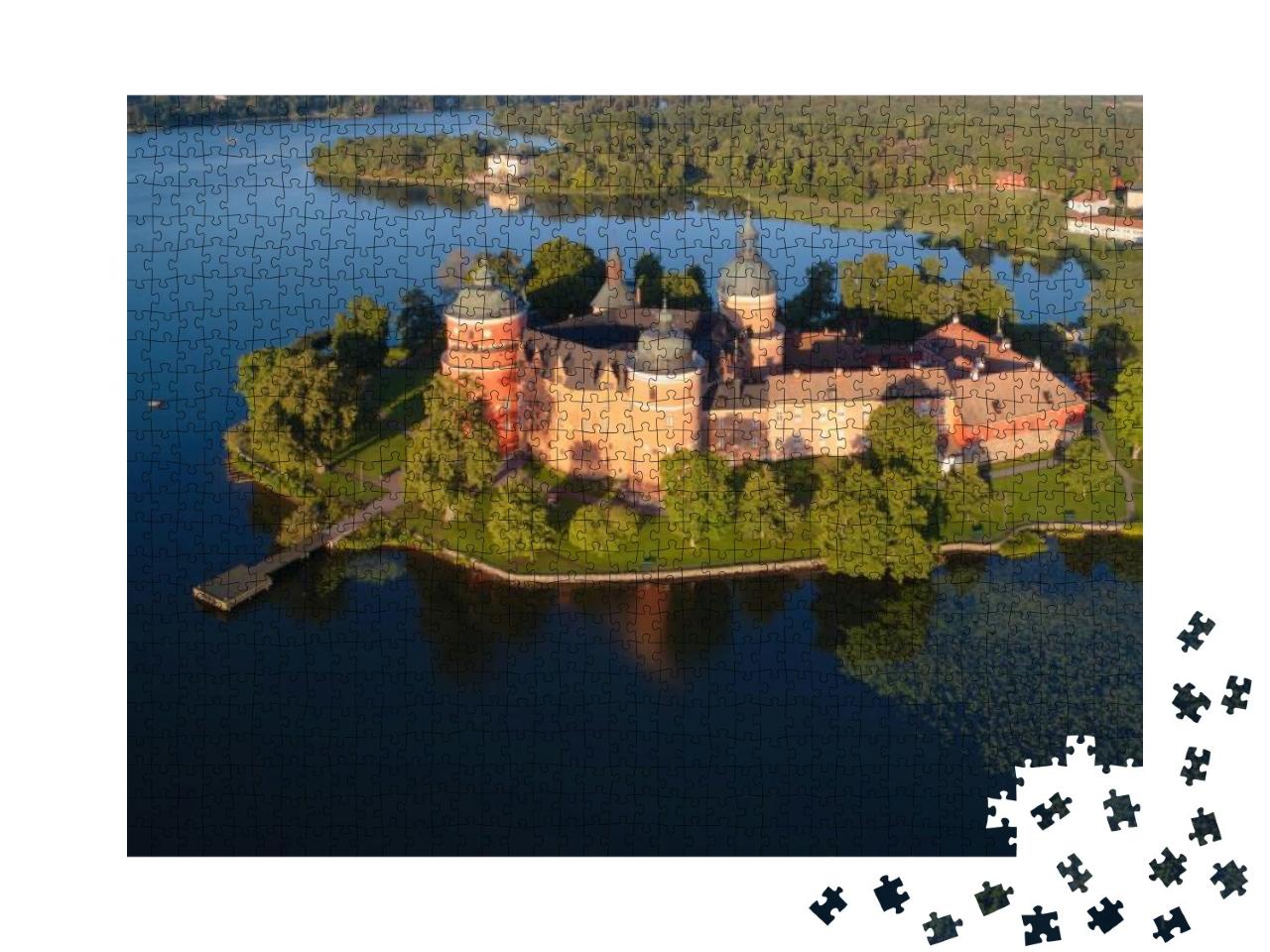 Aerial View of the 16th Century Gripsholm Castle & Lake M... Jigsaw Puzzle with 1000 pieces