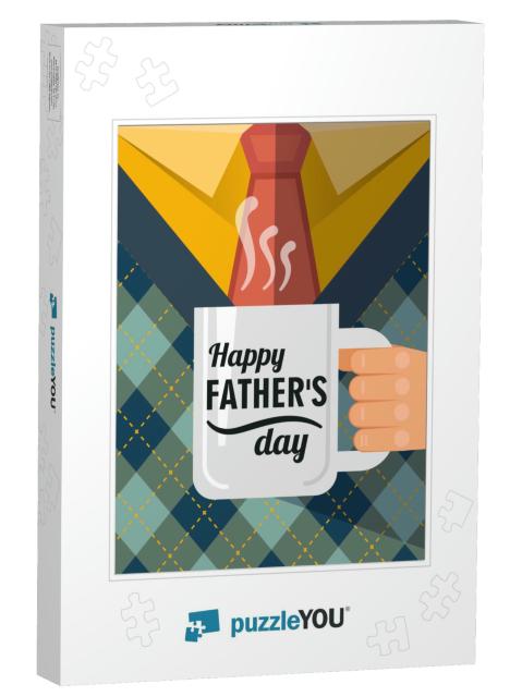 Happy Fathers Day, a Coffee Cup Congratulation... Jigsaw Puzzle