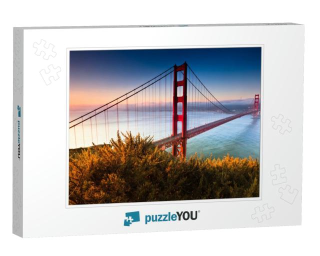 The Golden Gate Bridge of San Francisco, California Basks... Jigsaw Puzzle