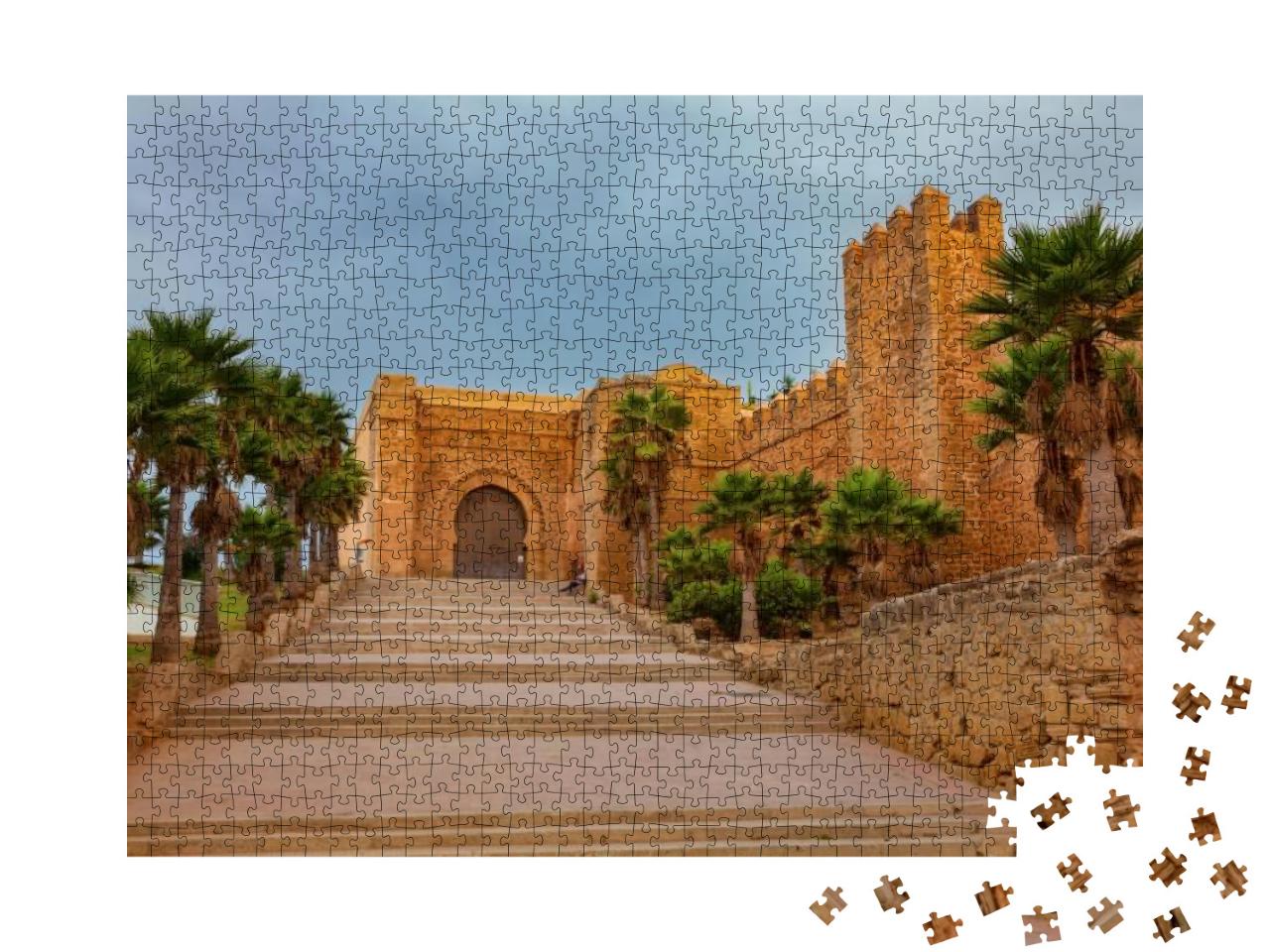 Bab El Kebir, Main Gate of Kasbah of the Udayas, Small Fo... Jigsaw Puzzle with 1000 pieces