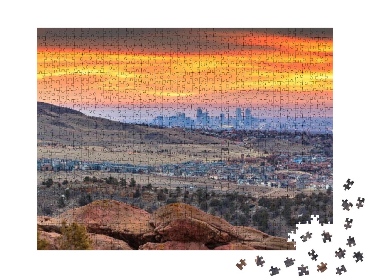 Denver, Colorado, USA Downtown Skyline Viewed from Red Roc... Jigsaw Puzzle with 1000 pieces