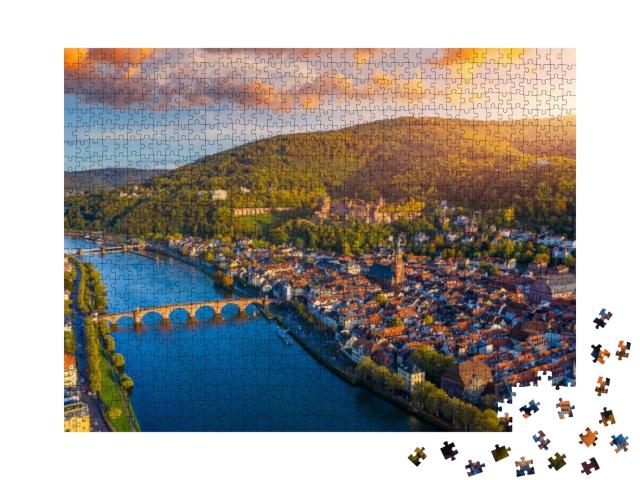 Heidelberg Skyline Aerial View from Above. Heidelberg Sky... Jigsaw Puzzle with 1000 pieces