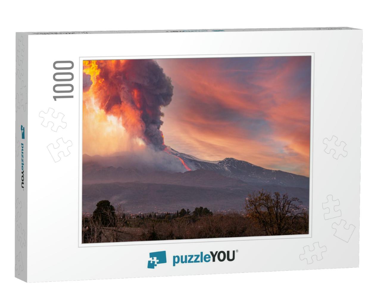 Overview of the Etna Volcano During the Eruption of 16 Fe... Jigsaw Puzzle with 1000 pieces