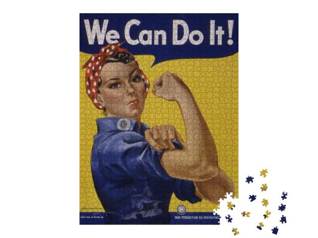 We Can Do It! World War 2 Poster Boosting Morale of Ameri... Jigsaw Puzzle with 1000 pieces