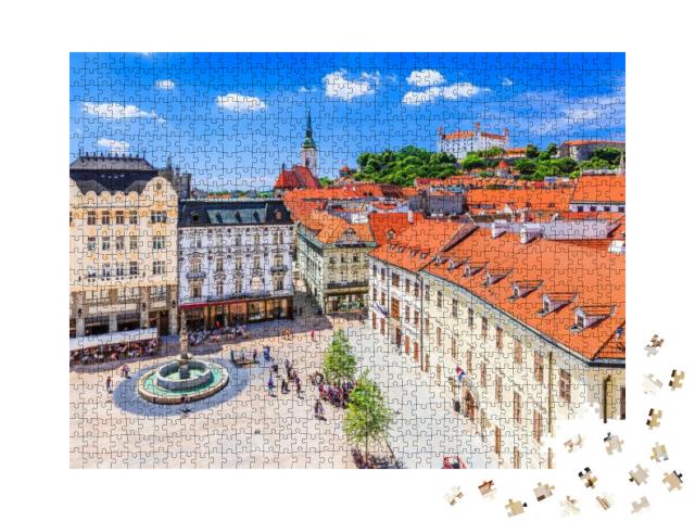 Bratislava, Slovakia. View of the Bratislava Castle, Main... Jigsaw Puzzle with 1000 pieces