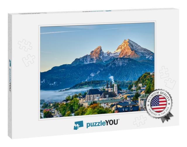 Mount Watzmann & the City of Berchtesgaden in the Bavaria... Jigsaw Puzzle