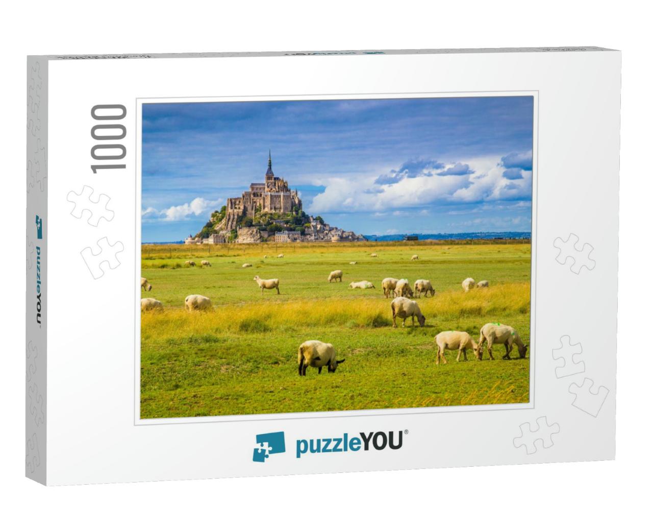 Beautiful View of Famous Historic Le Mont Saint-Michel Ti... Jigsaw Puzzle with 1000 pieces