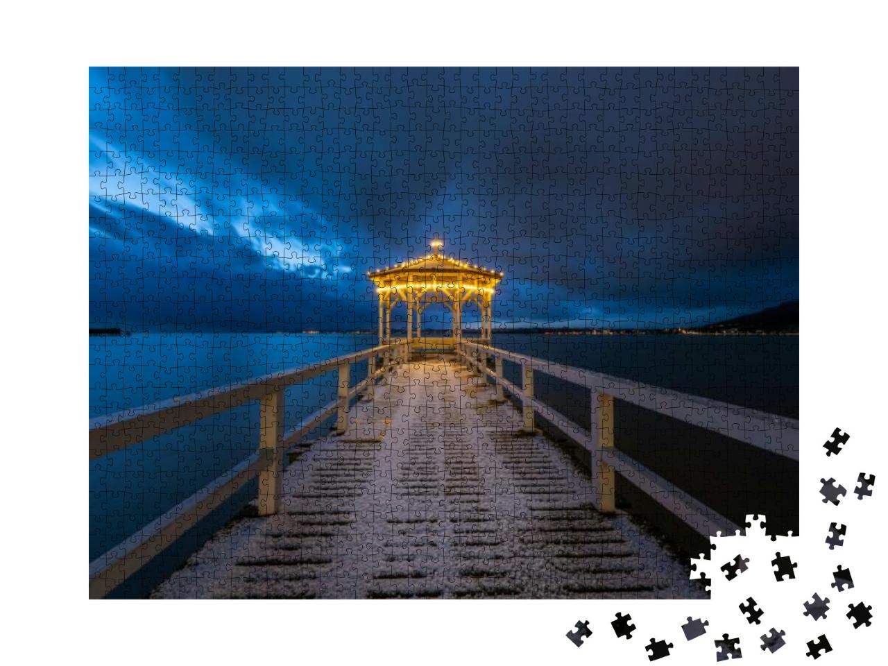 Fisherman's Footbridge on Lake Constance Bodensee in Breg... Jigsaw Puzzle with 1000 pieces