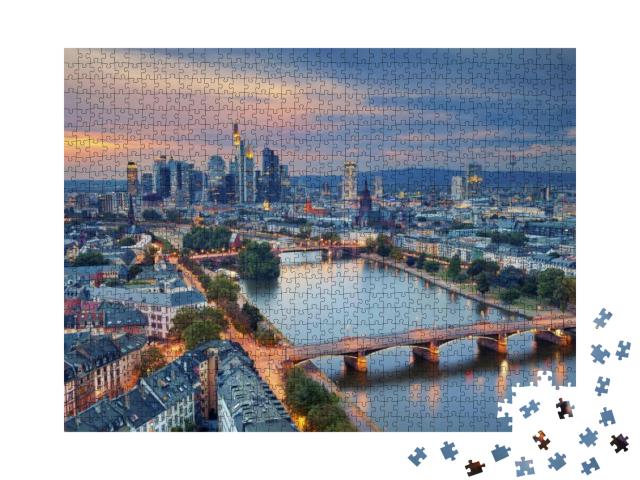 Frankfurt Am Main. Image of Frankfurt Am Main Skyline Dur... Jigsaw Puzzle with 1000 pieces