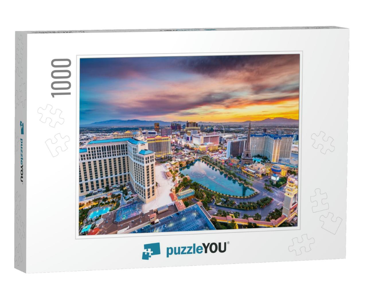Las Vegas, Nevada, USA Skyline Over the Strip At Dusk... Jigsaw Puzzle with 1000 pieces