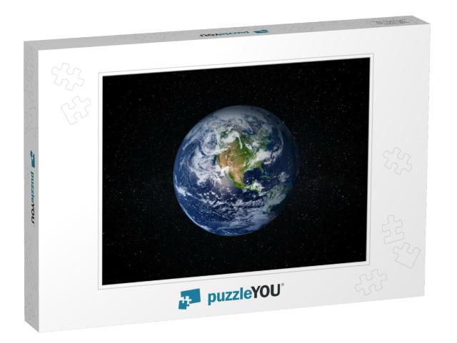 Planet Earth in the Starry Sky of Solar System in Space... Jigsaw Puzzle