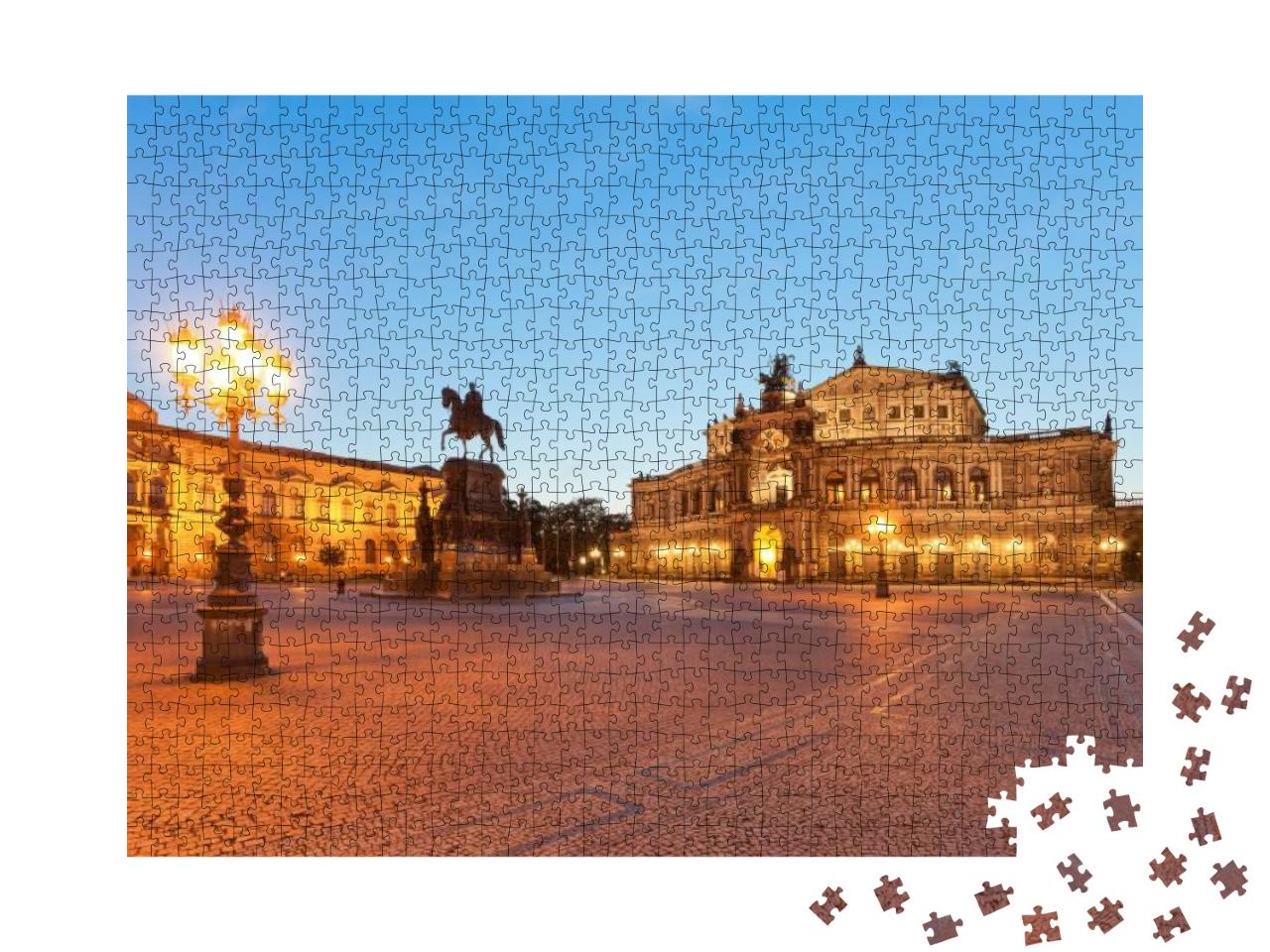 Dresden - Germany - Semper Opera At Dawn... Jigsaw Puzzle with 1000 pieces