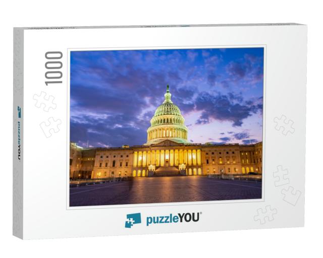 The United States Capitol At Night, Often Called the Capi... Jigsaw Puzzle with 1000 pieces