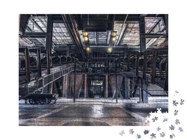 Indoor Production Scene of the Zeche Zollverein in Essen-... Jigsaw Puzzle with 1000 pieces