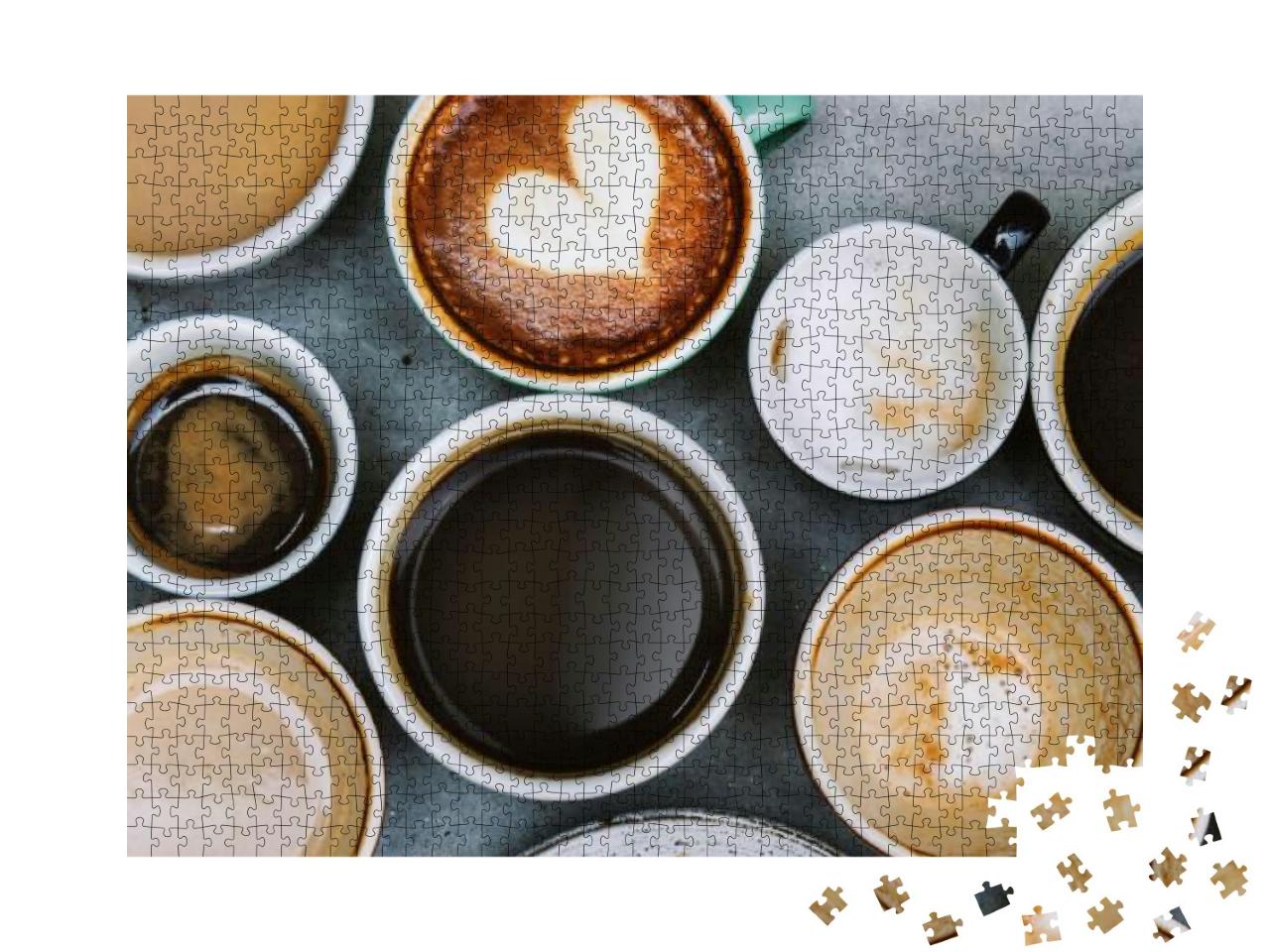 Aerial View of Various Coffee... Jigsaw Puzzle with 1000 pieces