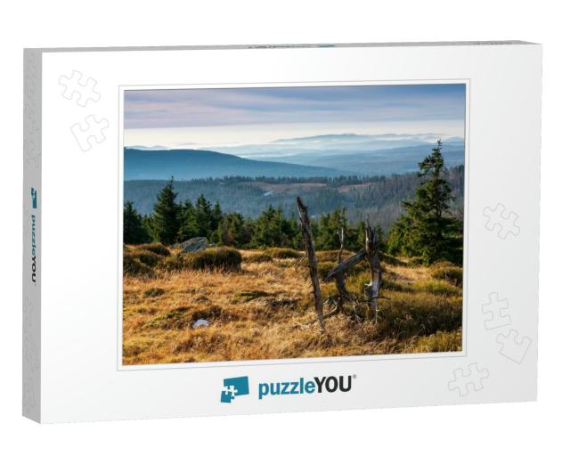View from Mount Brocken Over Hills Covered by Endless For... Jigsaw Puzzle