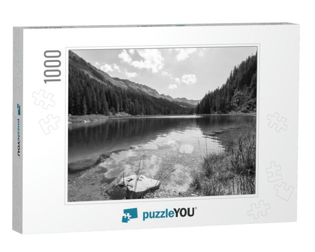 Heart Lake Herzsee in Kleinwalser Valley in Vorarlberg, A... Jigsaw Puzzle with 1000 pieces