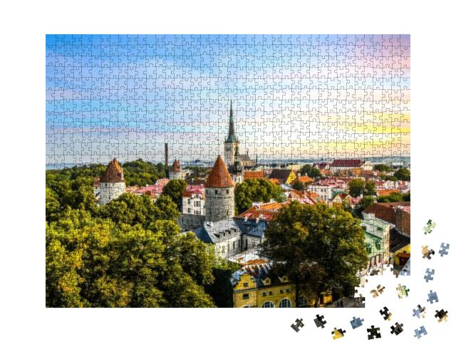Late Afternoon Sunset View Overlooking the Medieval Walle... Jigsaw Puzzle with 1000 pieces