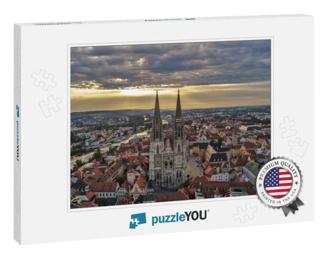 Luftaufnahme Ueber Den Dachern Von Regensburg... Jigsaw Puzzle