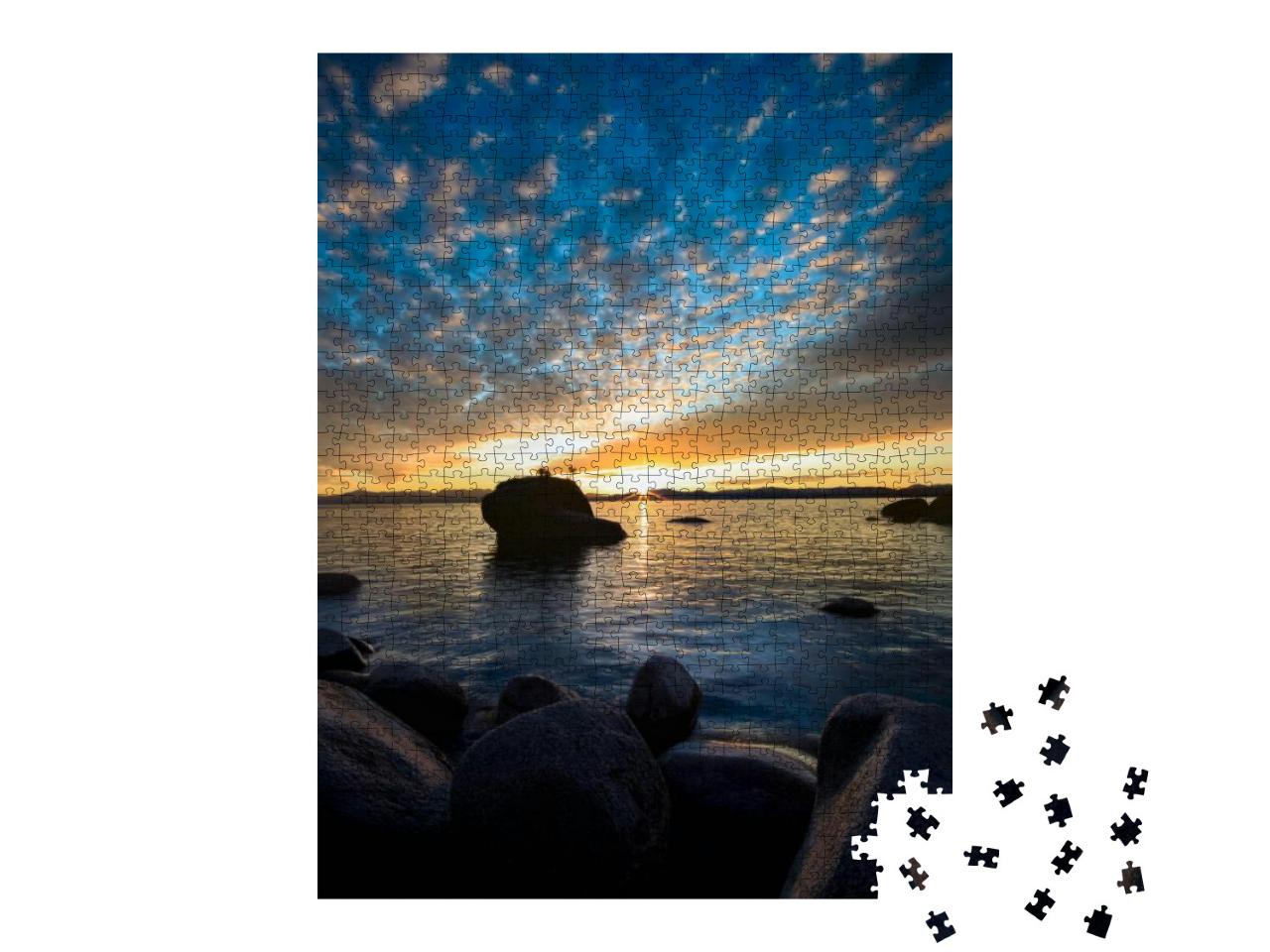 Beautiful Alpine Lake Tahoe in California... Jigsaw Puzzle with 1000 pieces