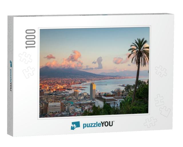 Naples with Mount Vesuvius in the Background, Ital... Jigsaw Puzzle with 1000 pieces