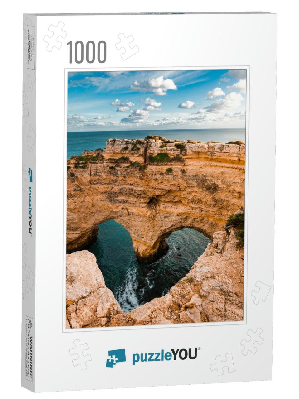 Heart-Shaped Cliffs on the Shore of Atlantic Ocean in Alg... Jigsaw Puzzle with 1000 pieces