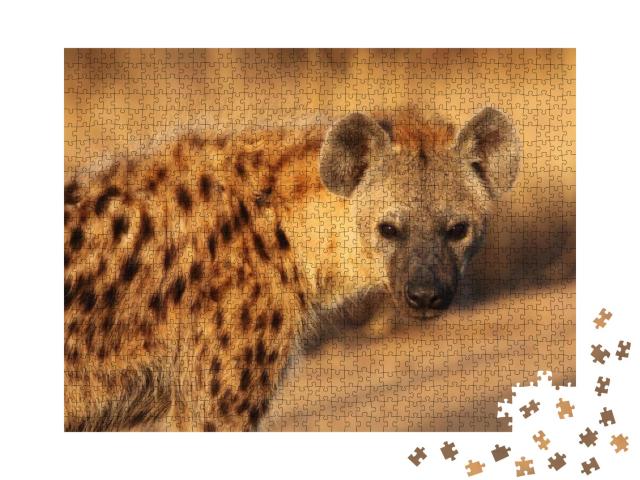 The Spotted Hyena Crocuta Crocuta Also Known as the Laugh... Jigsaw Puzzle with 1000 pieces