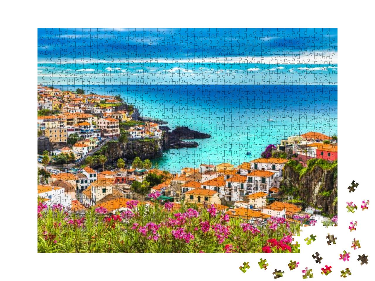 Panoramic View Over Camara De Lobos, Madeira Island, Port... Jigsaw Puzzle with 1000 pieces