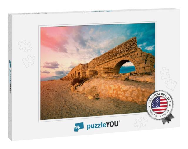 Old Aqueduct in Caesarea, Israel... Jigsaw Puzzle