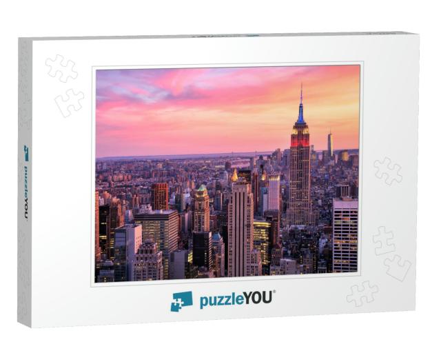 New York City Midtown with Empire State Building At Amazi... Jigsaw Puzzle