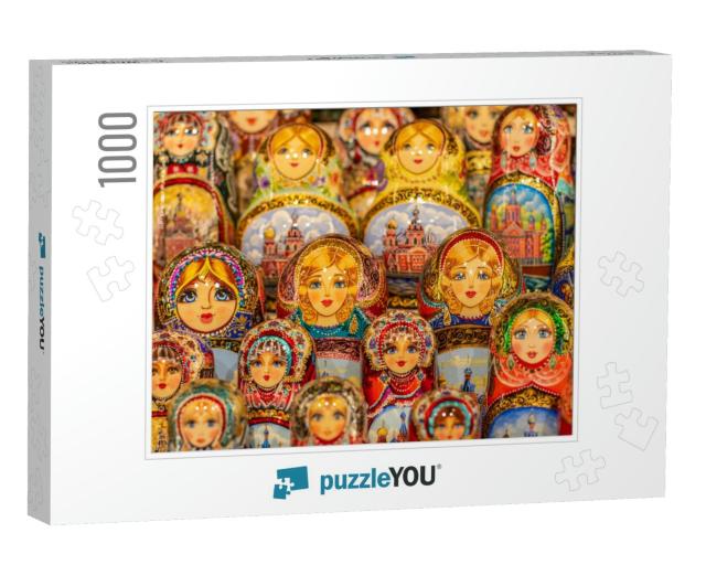 Wooden Nesting Dolls or Russian Matryoshka Dolls for Sale... Jigsaw Puzzle with 1000 pieces