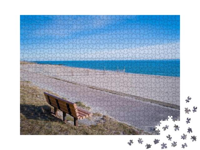 Peaceful Sunrise Seascape on Cape Cod. Blue Ocean & Sky... Jigsaw Puzzle with 1000 pieces